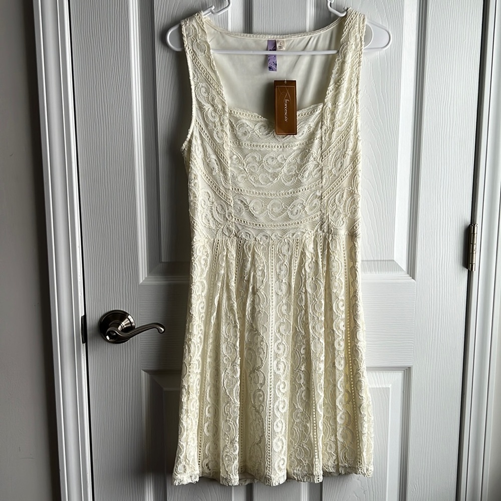Creme lace dress